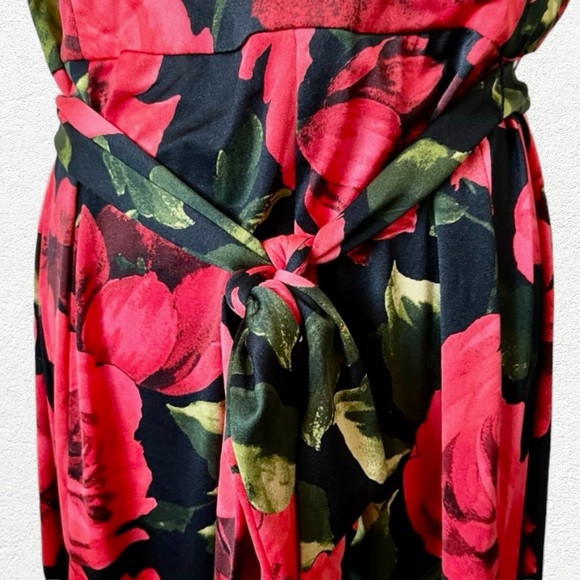 SHELBY & PALMER BLACK ROSE DRESS SIZE 2X - Picture 4 of 7
